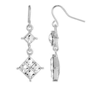 1928 Jewelry Austrian Crystal Diamond Shape Drop Earrings