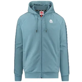 222 BANDA ZAMIN 2 - Fleece - Jacket - Man - BLUE STONE-WHITE