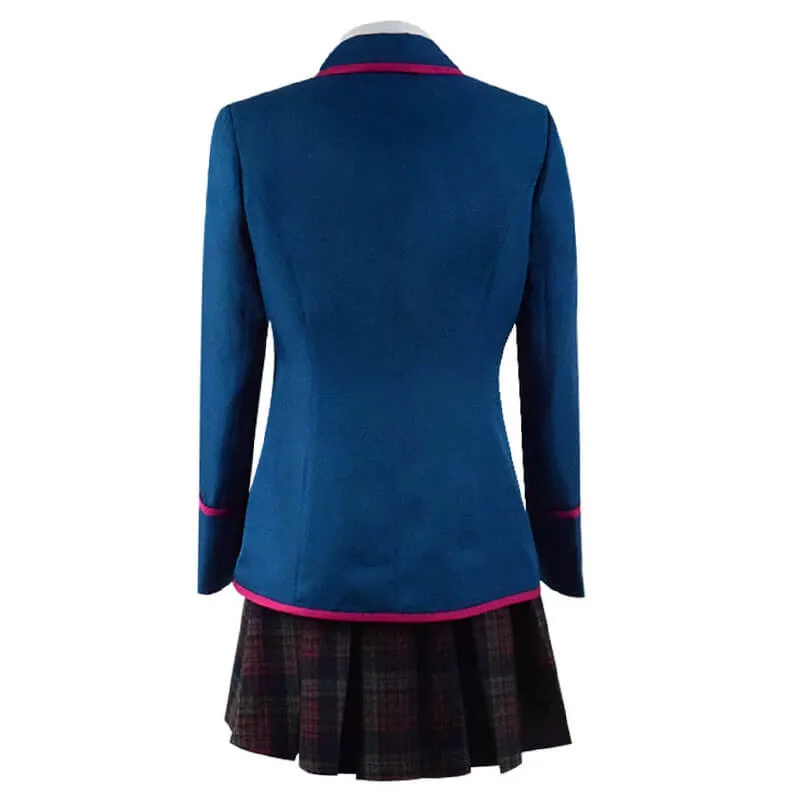 Adult The Umbrella Academy Blue School Uniform Outfit Cosplay Costume