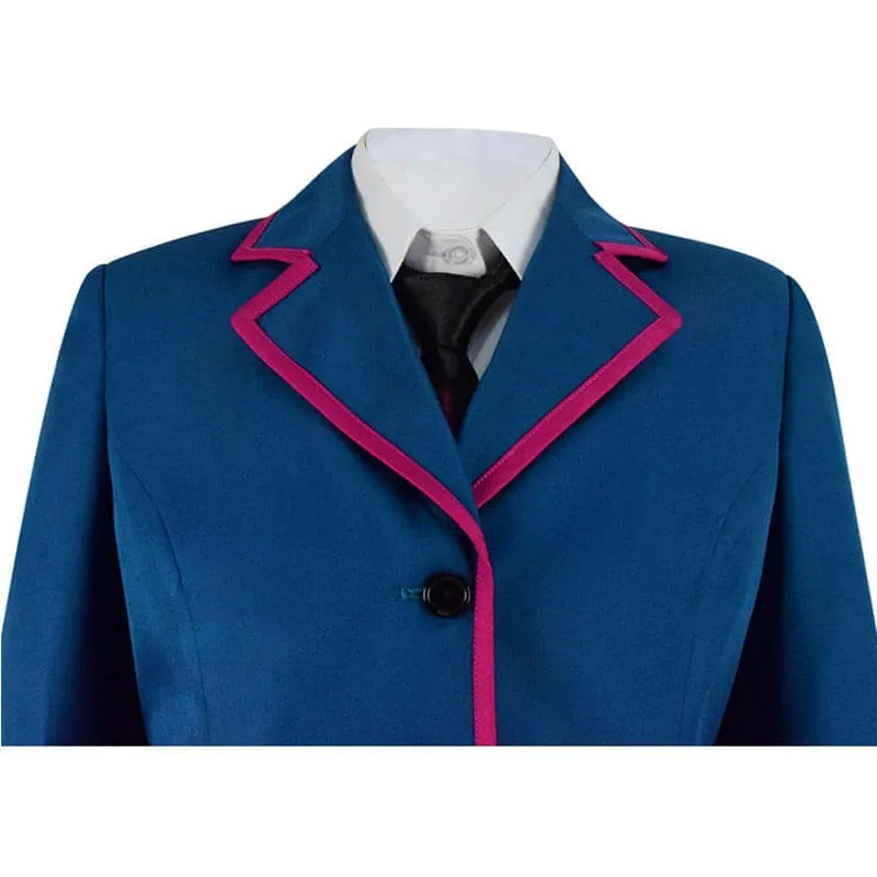 Adult The Umbrella Academy Blue School Uniform Outfit Cosplay Costume