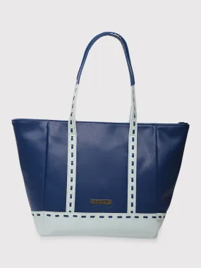 Caprese Lucca Tote Medium Solid Women'S Office Handbag Navy