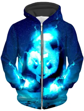 Cosmic Panda Unisex Zip-Up Hoodie