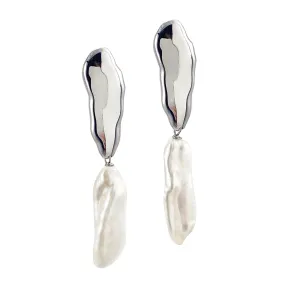 Elle Pearl Drops - Silver