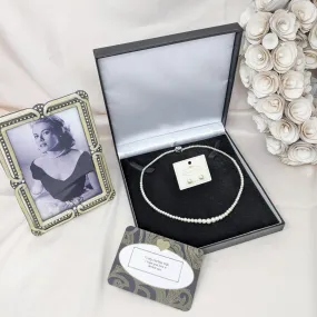 Grace Kelly Pearl Jewellery Set: Vintage Pearl Necklace & Matching Pearl Studs- £12 Gift Box Is Free