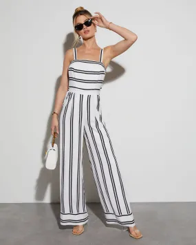 Gradey Striped Wide Leg Jumpsuit