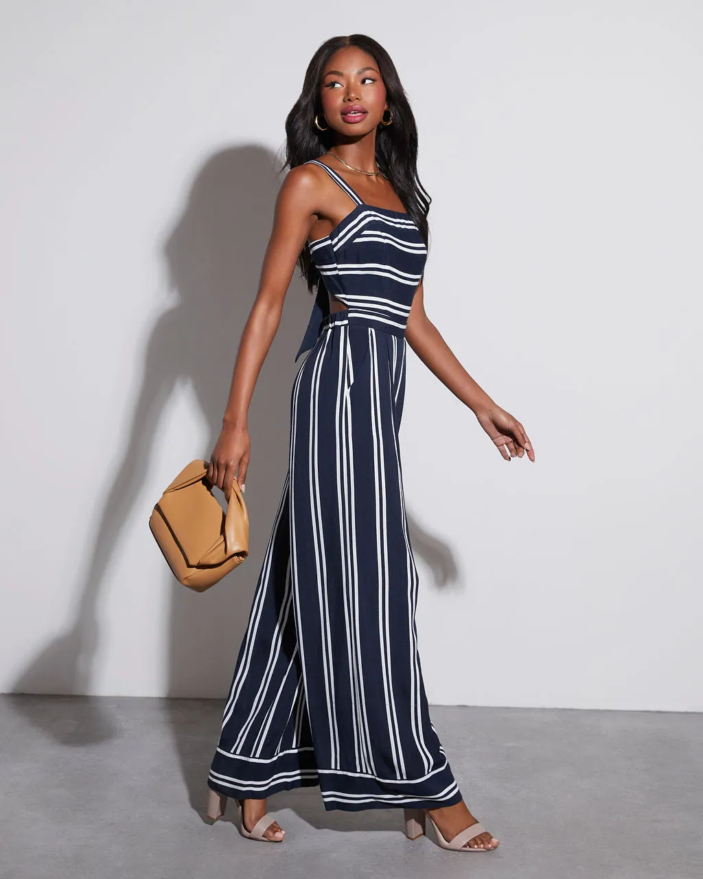 Gradey Striped Wide Leg Jumpsuit