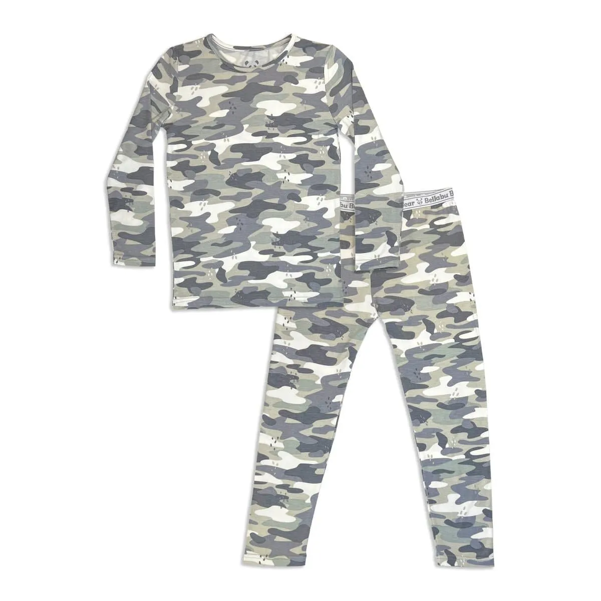 Grey Camo Kids Bamboo Pajamas