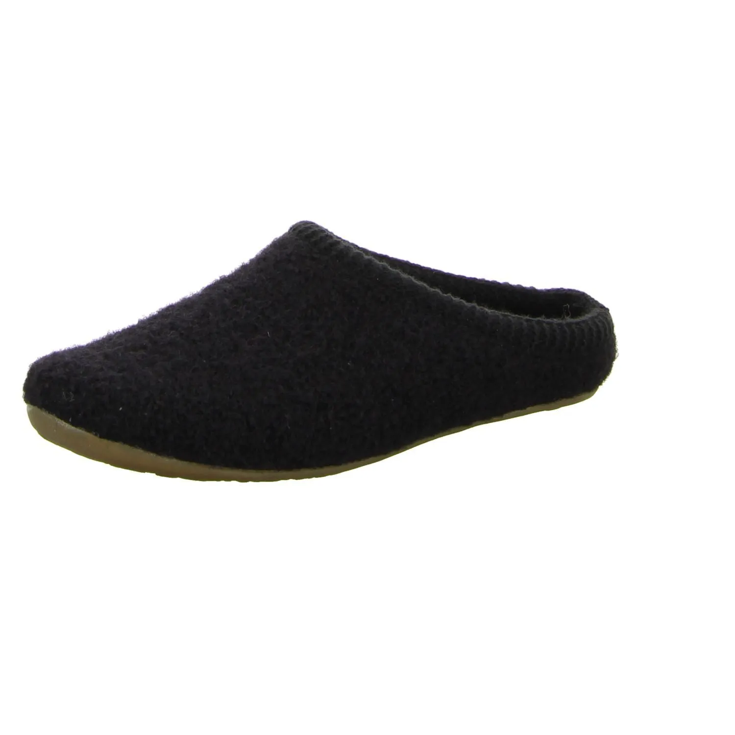 Haflinger Slippers Clogs Mules Wool Felt Scuffs Slip On House Shoes Black