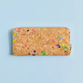 Iggy Long Cork Zipper Wallet in Vivid