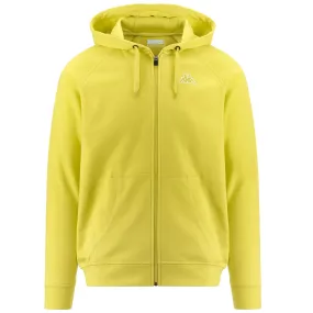 LOGO JACKUS SLIM - Fleece - Hoodie Full Zip - Man - GREEN PRIMROSE