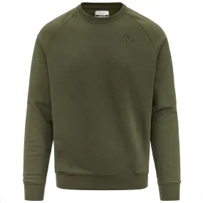 LOGO  KORPO CAIMALI - Fleece - Jumper - Man - GREEN OLIVINE-GREEN RIFLE