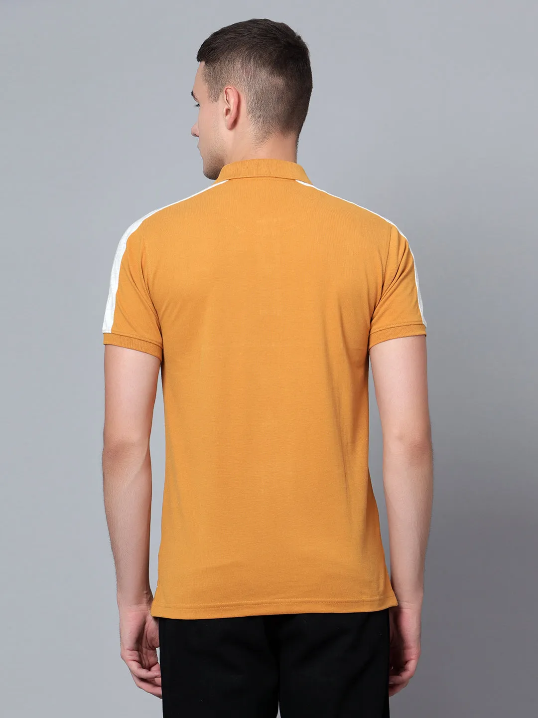 Men Mustard Polo T-Shirt