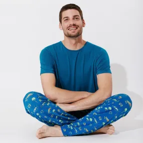 Monaco Blue Bamboo Men's Pajama Set