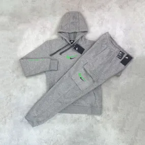 Nike Swoosh Just Do It Tracksuit Set Grey