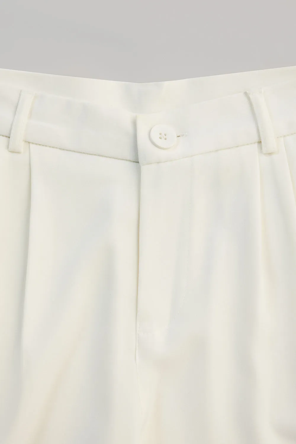 Off White Double Pleated Korean Pants