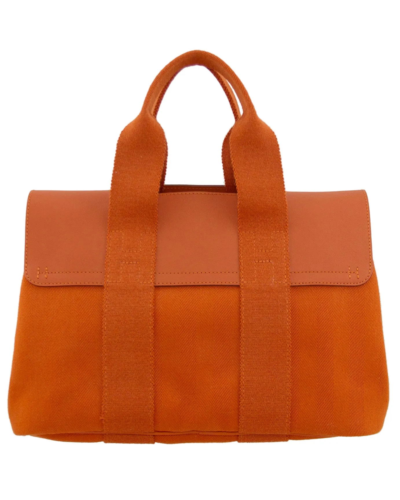 Orange Valparaiso PM Toile & Leather Bag