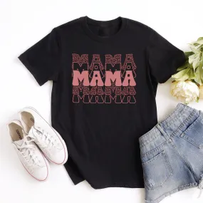 Pink Leopard Mom Life Tee