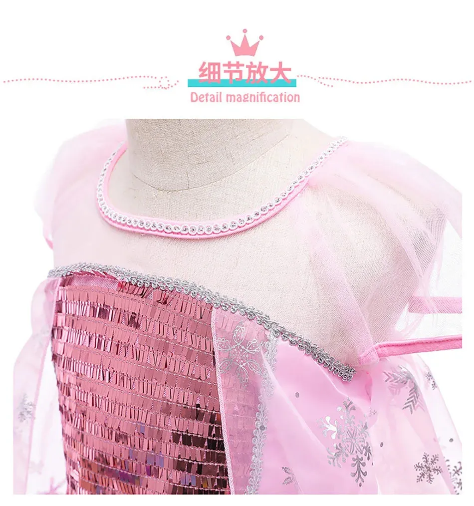 Pink Princess Costume Dress Set (Including 5 Pieces)