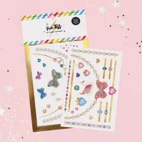 princess jewelry temporary tattoo pack