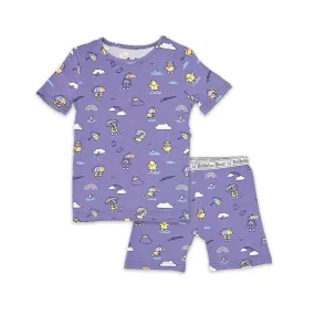 Rainbow Bear Bamboo Kids Pajama Short Set