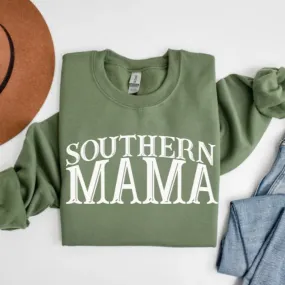 (SWEATSHIRT) Green Simple Southern Mama Adult Sweatshirt