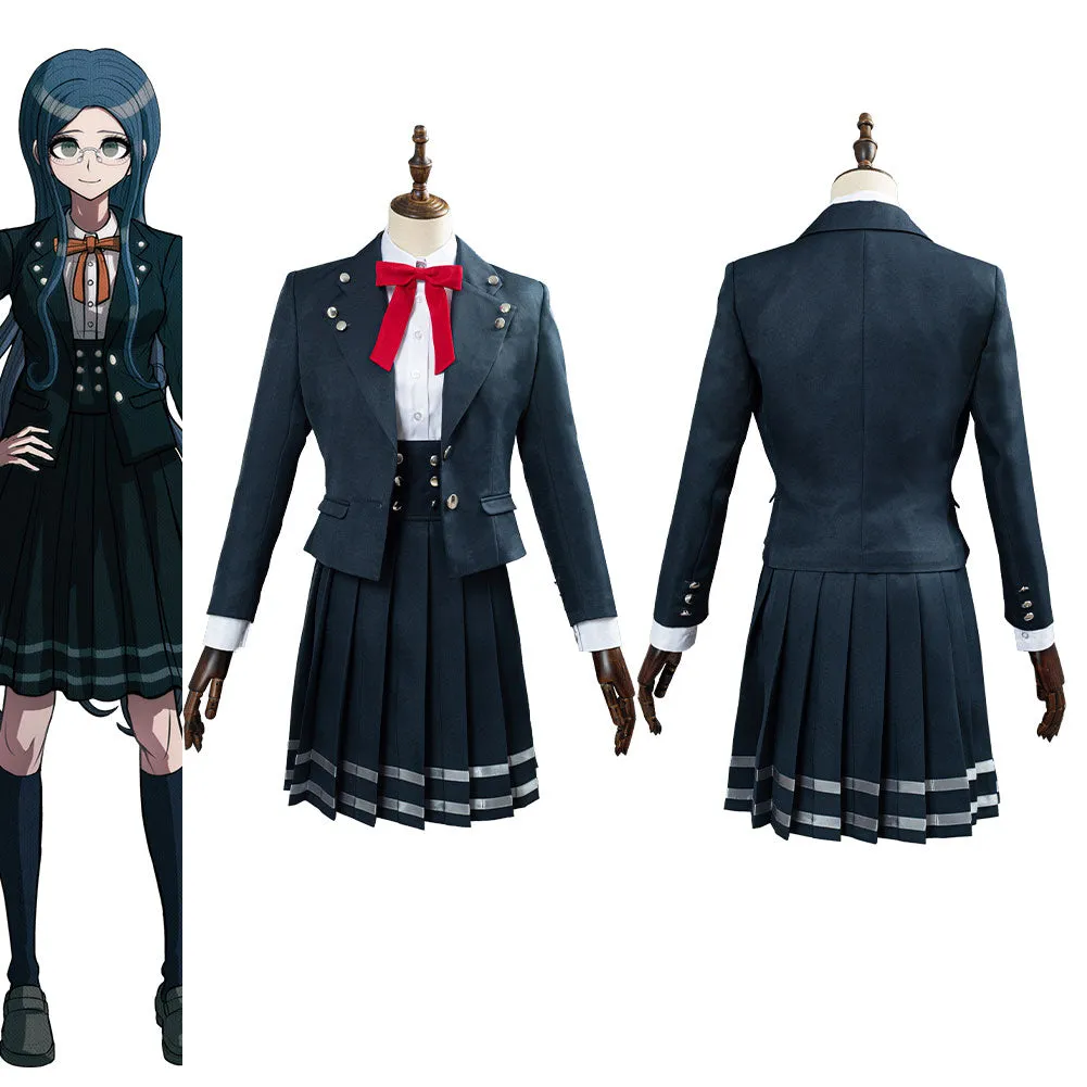 VeeGet VeeGet Anime Danganronpa V3 Shirogane Tsumugi School Uniform Skirts Outfit Halloween Carnival Cosplay Costume